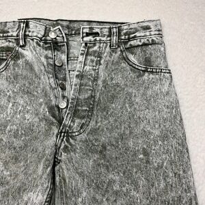 Javolis Jeans Mens 30x32 Gray Acid Wash Straight Leg Button Fly Vintage Denim